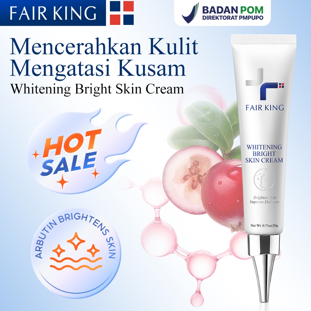 FAIR KING [BPOM] Whitening Bright Skin Cream Anti-Aging Anti Kerut Pelembab Pemutih Remove Dark Spot