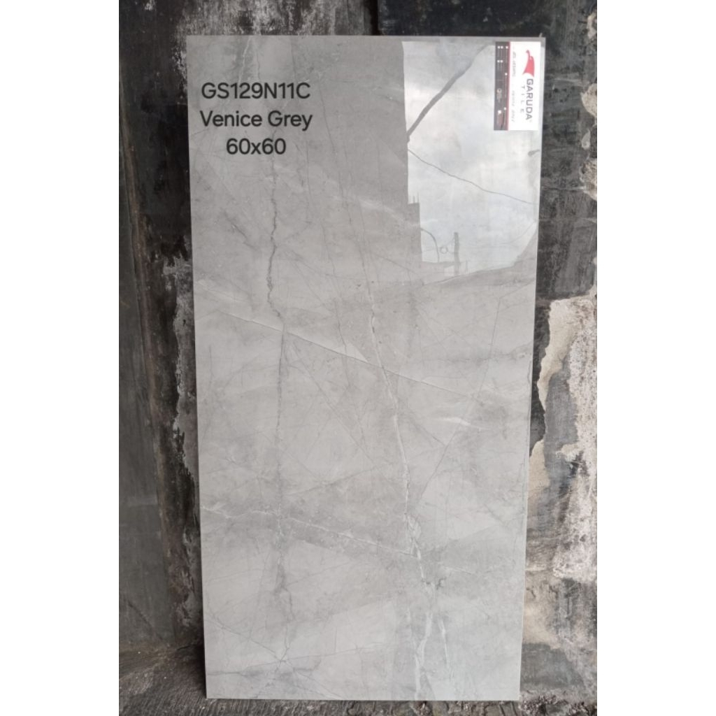 GRANIT KERAMIK LANTAI / DINDING 60X120 GARUDA VENICE GREY MOTIF MARMER GLAZED POLISHED