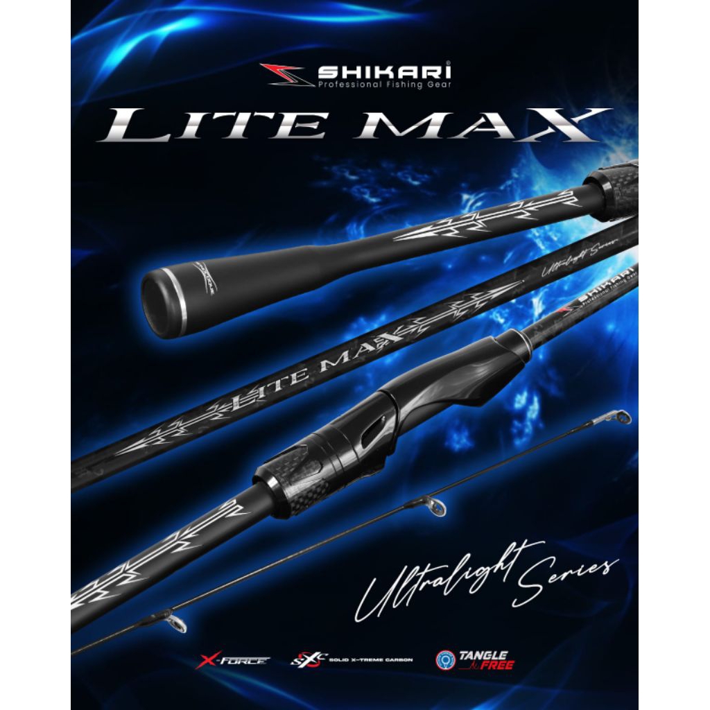 Joran Pancing Ultralight Shikari Lite Max UL Carbon Solid 198 2-6lb dan 4-8 Casting Ultralight