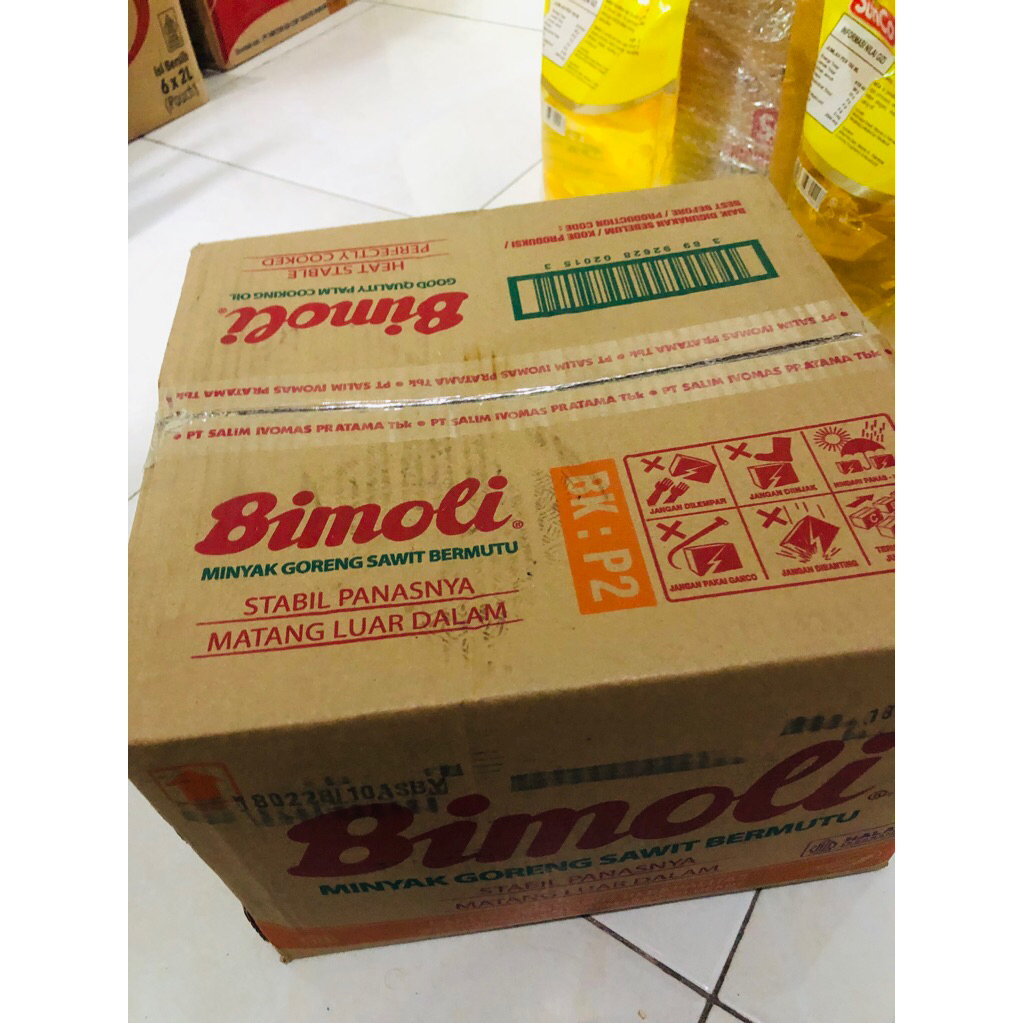 minyak goreng bimoli 2L 1 karton