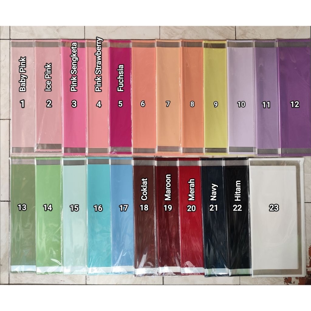 20 Lembar Kertas Cellophane Transparan - Cellophane Glossy