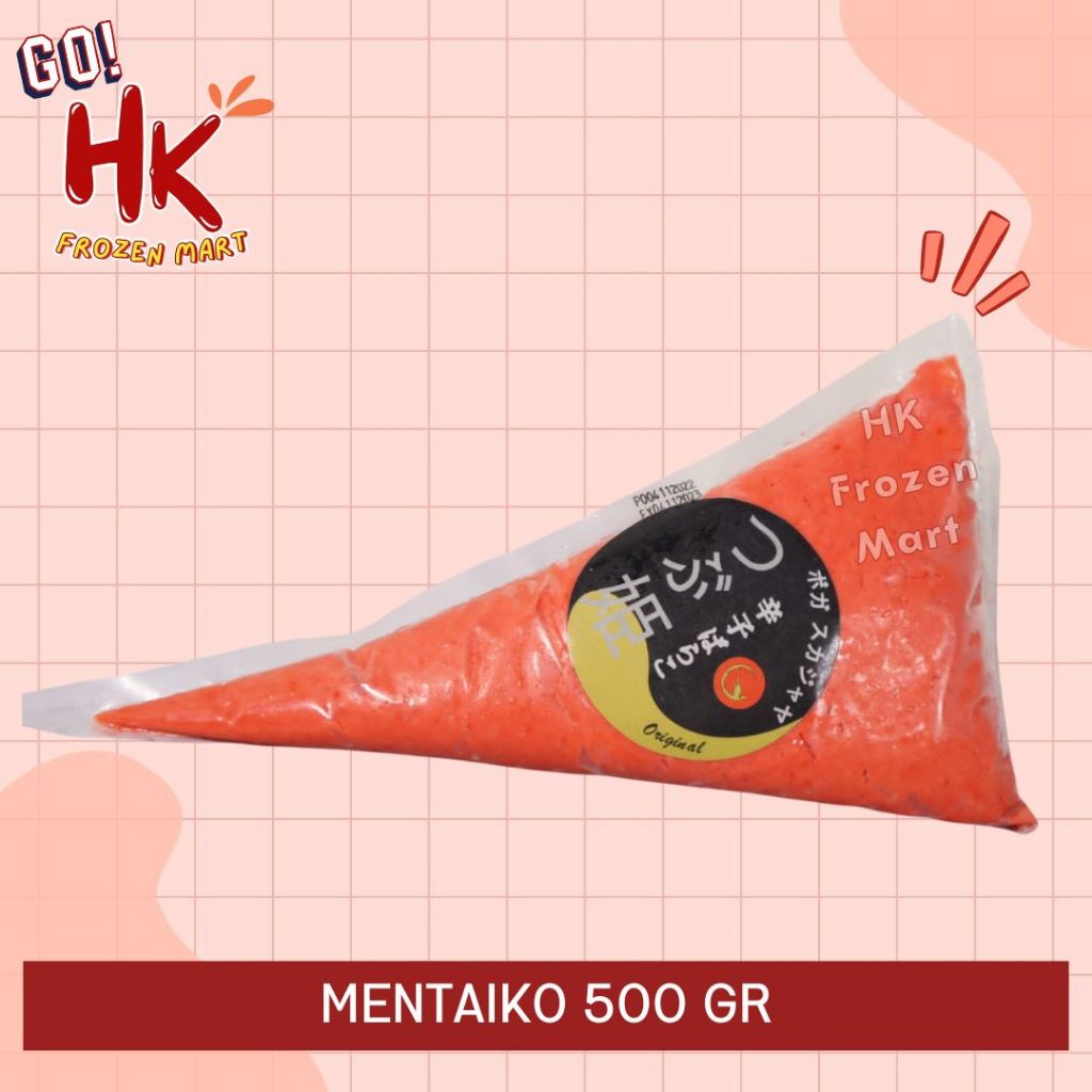 Mentaiko 500gr | Halal Pollock Roe Telur Ikan Kod HK FROZEN MART