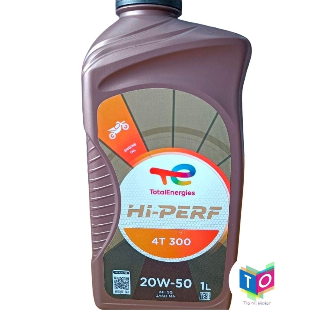 Oli Total Hi-Perf 300 20W-50 Oli Total Hi perf Oli Motor Bebek Sport 800ml  / 1.Liter