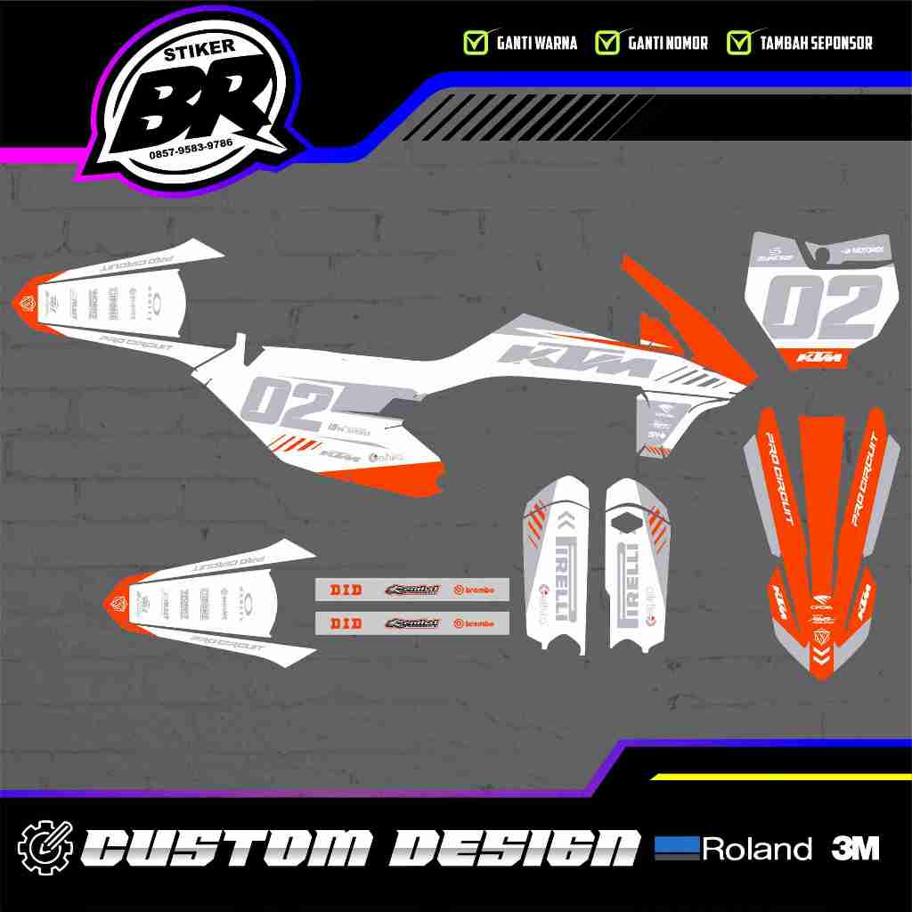 DECAL STIKER KTM 85 2020 - KTM 250 2017 - KTM 250 2020-2022 - KTM 85 2014-2016 - PREMIUM FULLBODY CU
