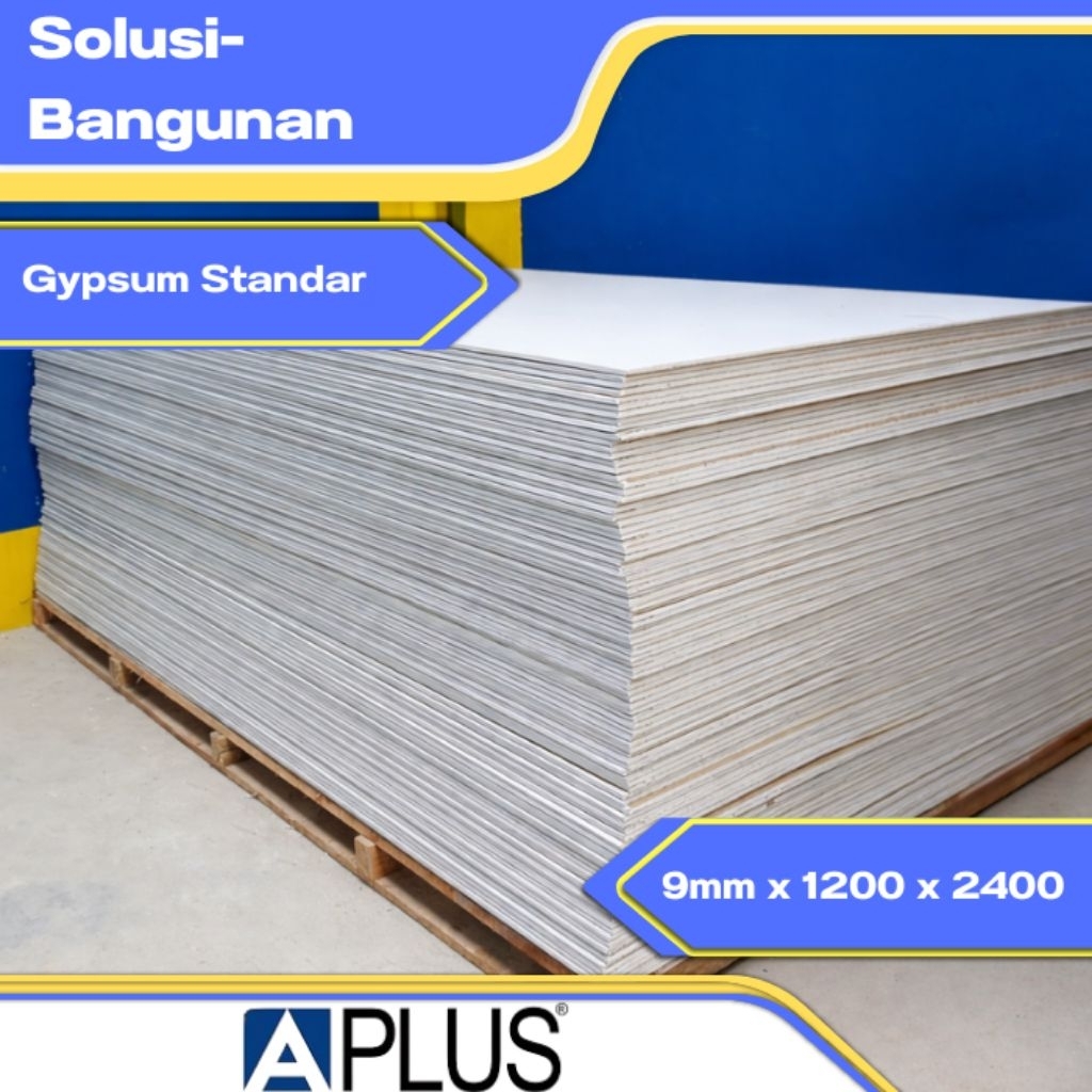 Gypsum aplus 09mm 1200x2400/gipsum aplus/gypsum a+/gypsum murah/aplus/A+