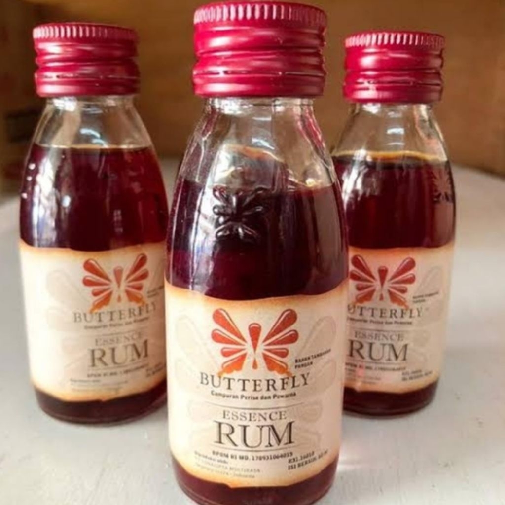 Butterfly Kupu-Kupu Essence Rum 60ml – Perisa Rum Aromatik untuk Kue dan Dessert