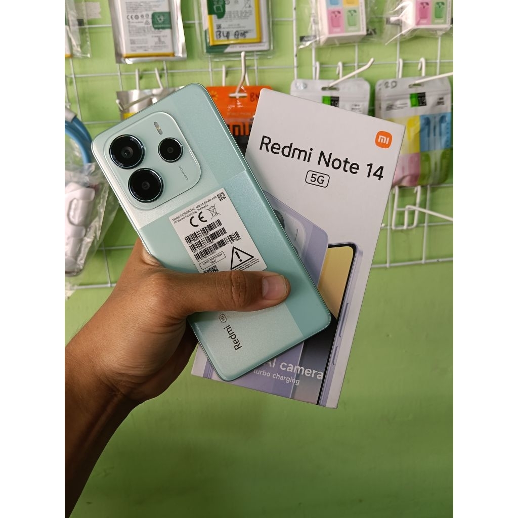 redmi note 14 5g ram 8/256 fullset ori, mulus nominus