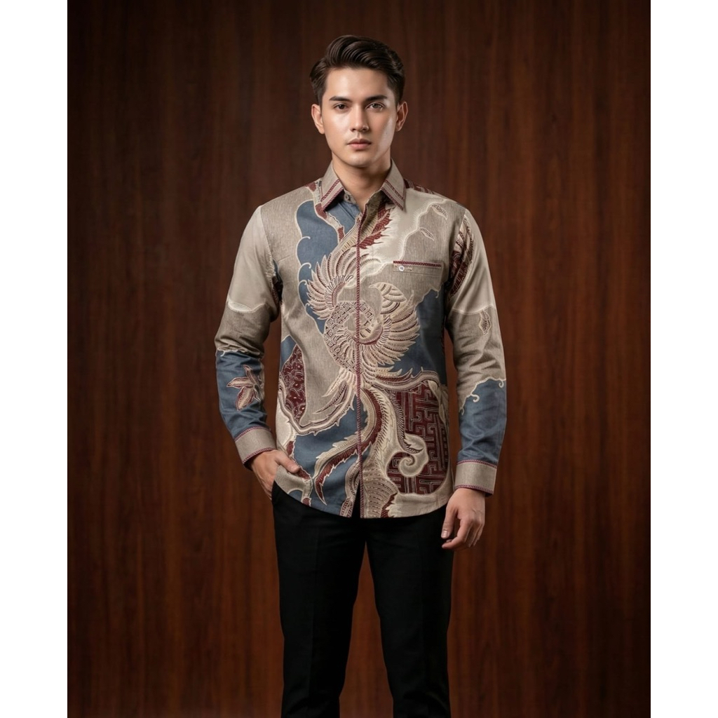 Batik Cantieq Exclusive - SAMIRANA | Baju batik pria premium sutra atbm jahitan bordir smock mewah |
