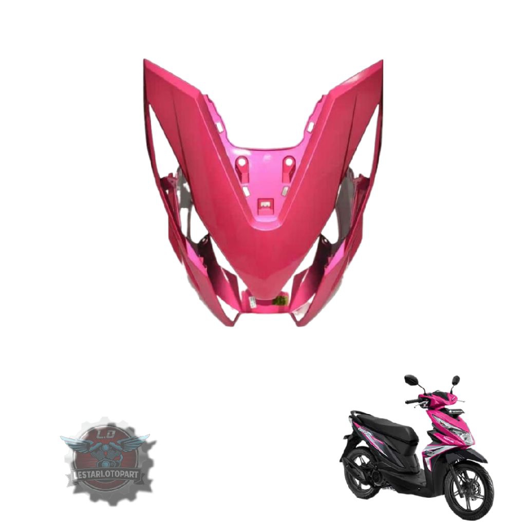 Tameng depan motor Honda Beat esp dan beat ECO 2016-2017 warna pink magenta