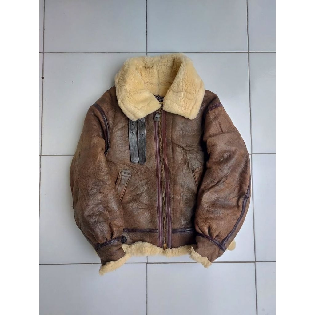 Avirex B3 Vintage Military Flight Jacket Classic Retro Rugged Style Bomber Pilot Jaket Kulit Army