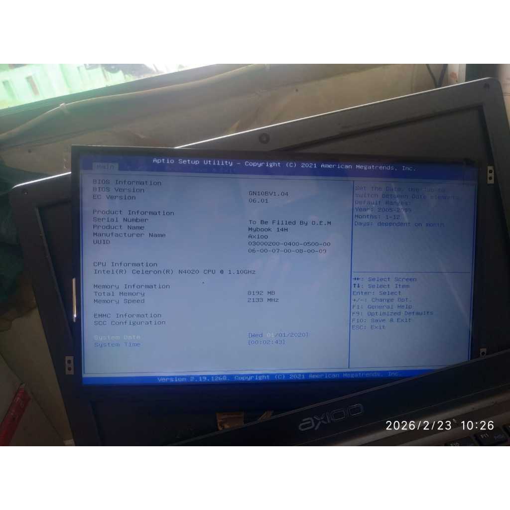 Motherboard Axioo 14H PN1305P 2190M