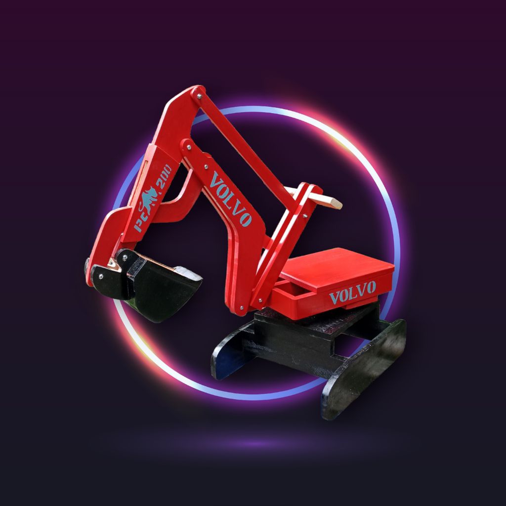 excavator kayu excavator mainan mainan anak edukasi anak paket usaha mainan