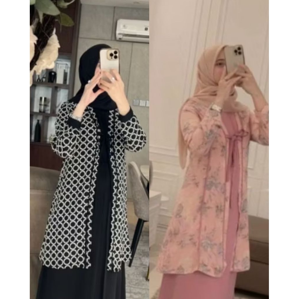 DEFECT SALE ORIGINAL by KALEELA ID YASMINE DUSTY BLACK Baju Gamis Dress Muslimah