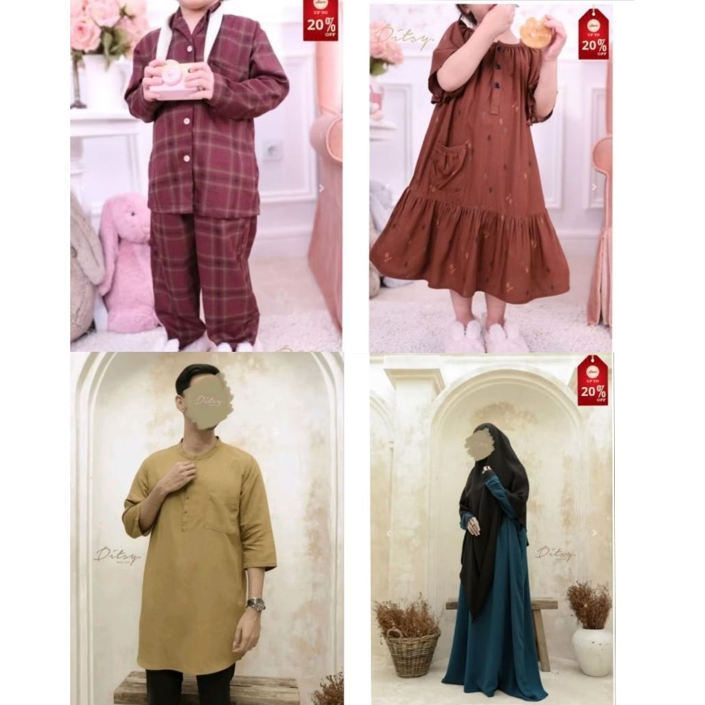 READY SIAP KIRIM DITSY REJECT DEFECT SALEE DRESS LITTLE NIGHTGOWN GAMIS MOSLEM PAJAMAS ROYAL VISCOSE