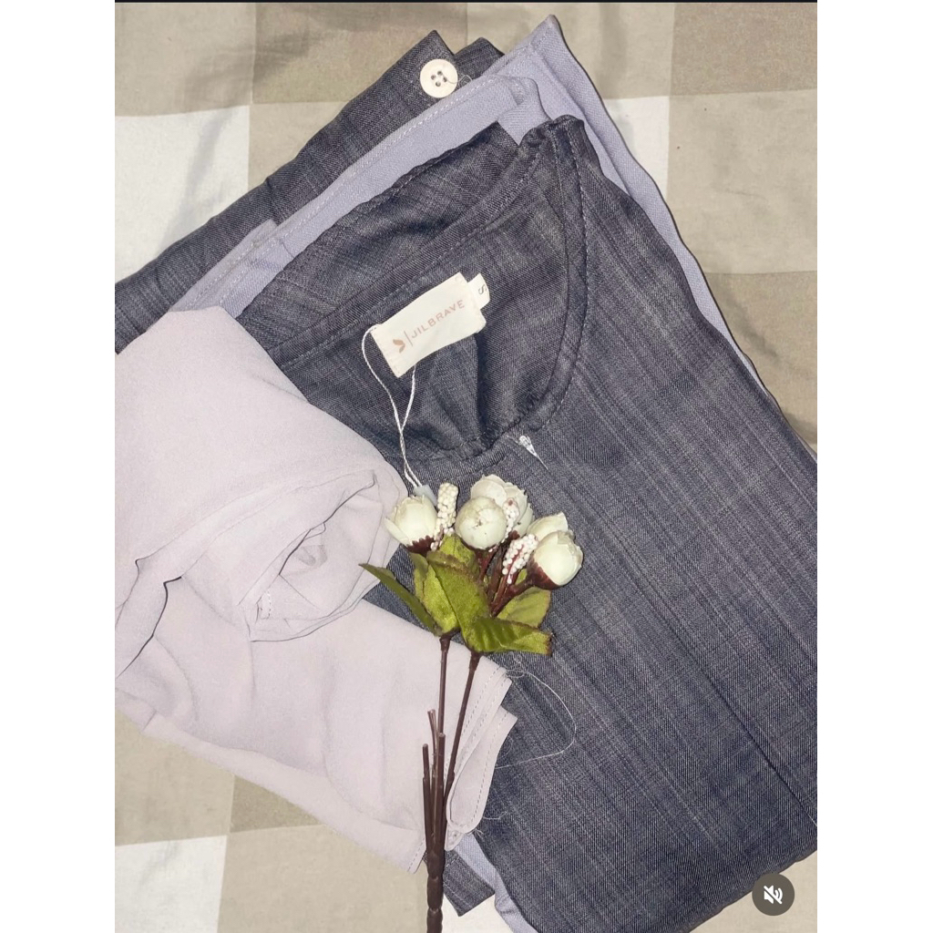 preloved jilbrave noora dress size s free pashmina grey
