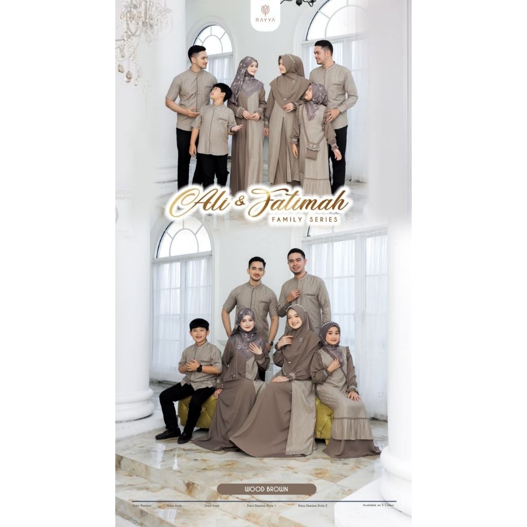 Sarimbit Ali & Fatimah by Rayya Hijab warna wood brown