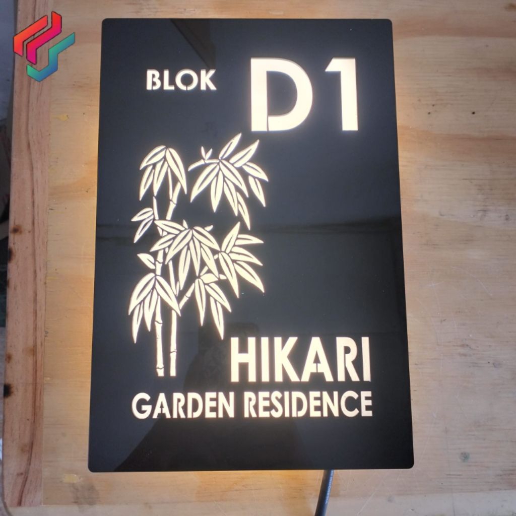 Nomor Rumah Akrilik LED