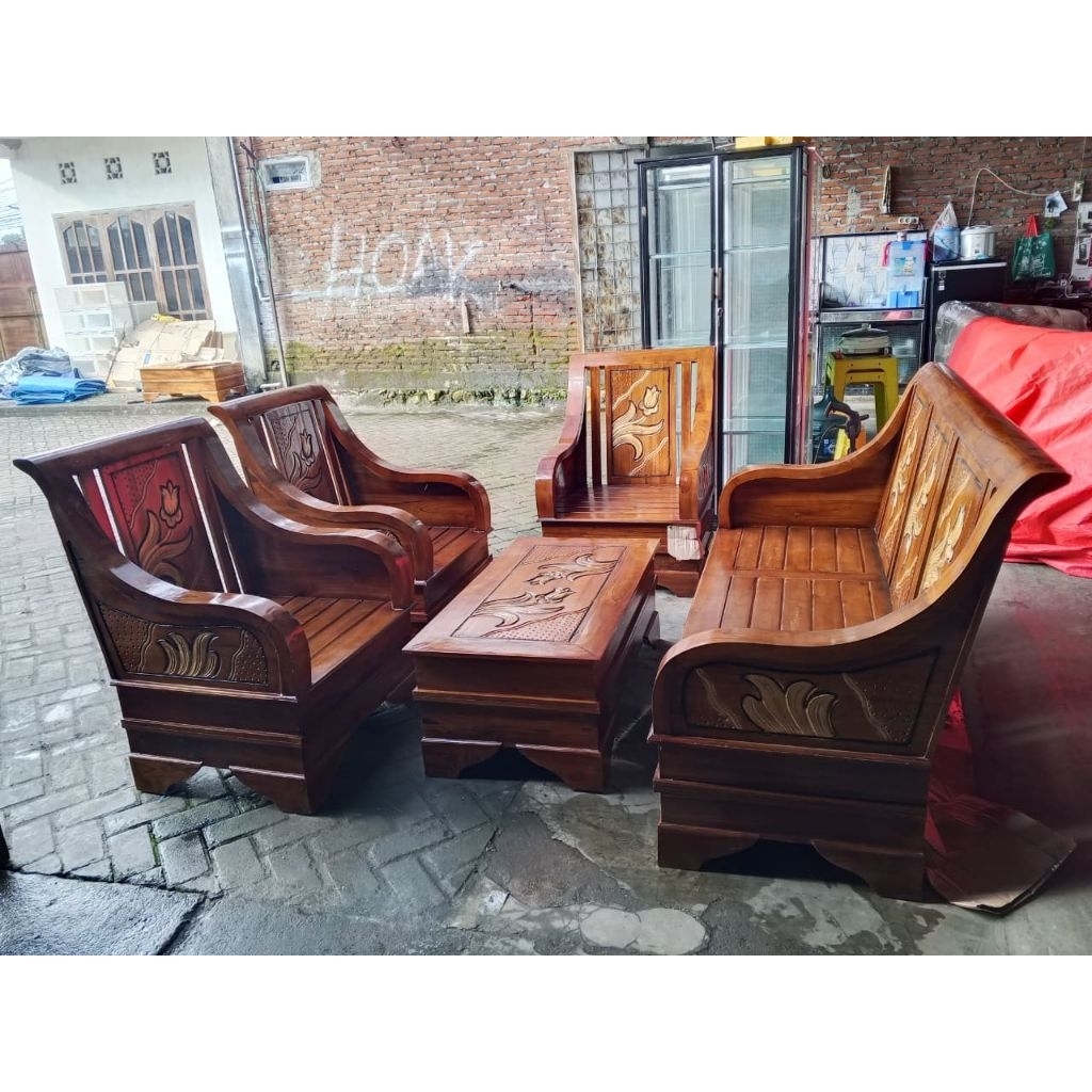 Kursi semut jati 3111 +meja