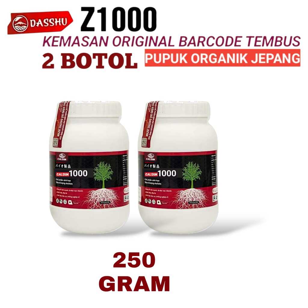 Dasshu Z1000 Pupuk Jepang Original 250 Gram Paket 2 Botol Untuk Pertumbuhan Akar Bunga Dan Buah
