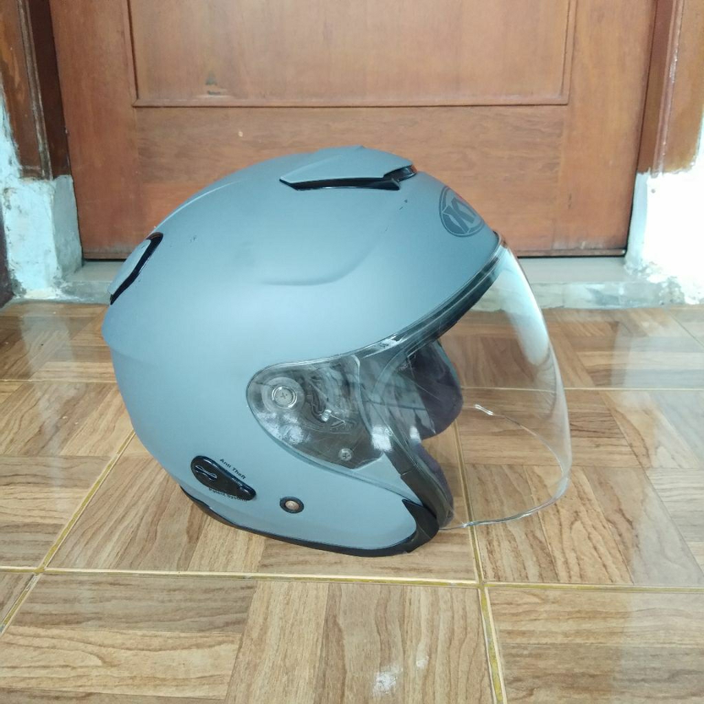 Helmet KYT Kyoto R Warna Grey Doff XL
