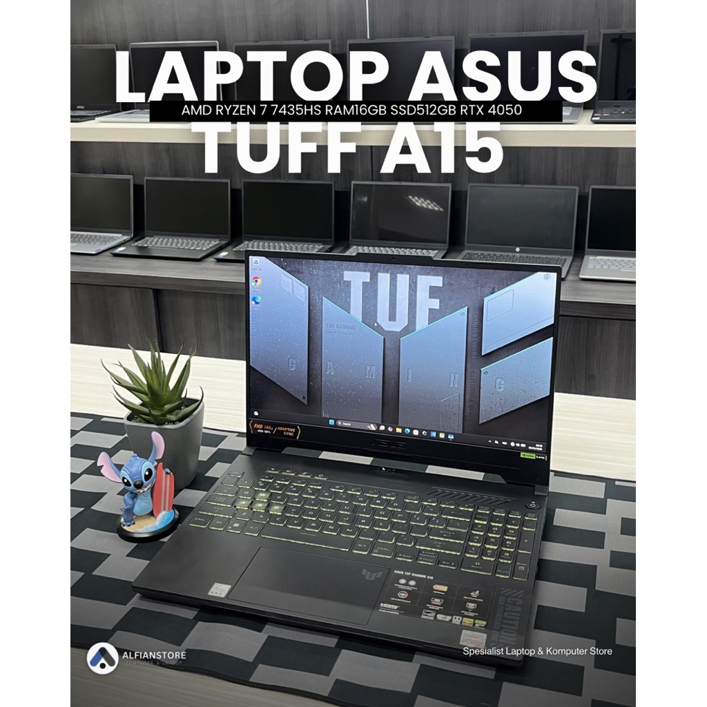 LAPTOP ASUS TUFF A15 FA507NU AMD RYZEN 7 7435HS RAM16GB SSD512GB RTX 4050