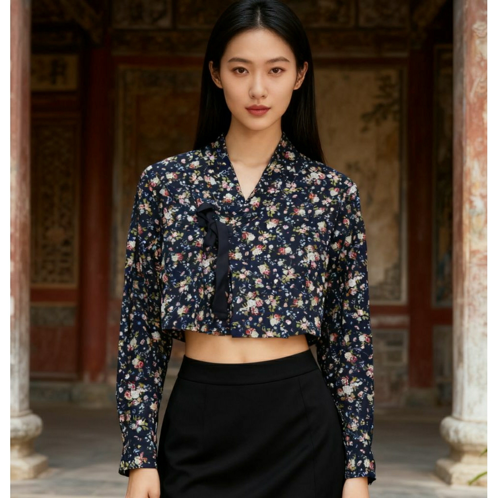 JEOGORI ATASAN HANBOK MODERN BUNGA KOREA ORIGINAL