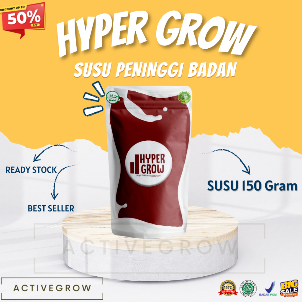 HYPER GROW - SUSU PENINGGI BADAN ORIGINAL BPOM ANAK DEWASA