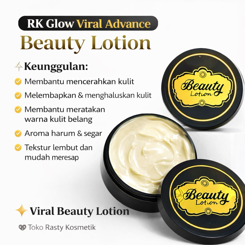 RK Glow Viral Advance Beauty Lotion Pemutih Badan | Lotion Body Whitening Viral | Melembabkan & Menc