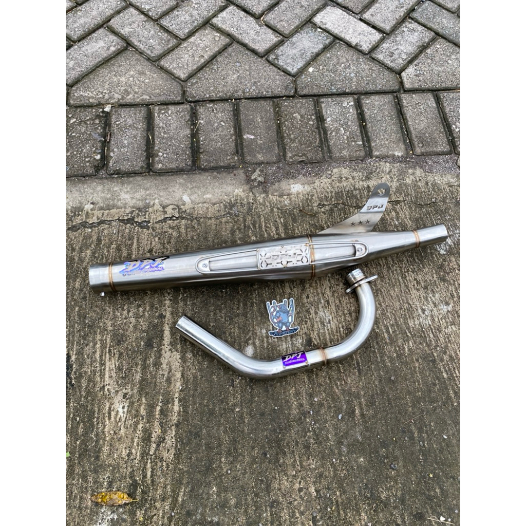 Knalpot dpj type kimvett pnp gl100 cb full stenlis leher 35-38 original dpj reborn