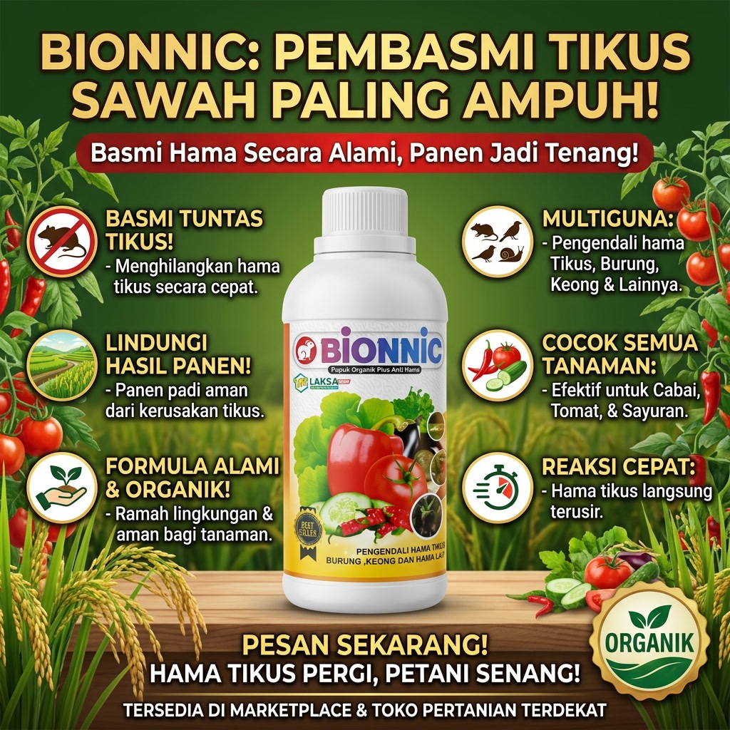 BIONNIC Pengendali Hama Obat Hama Semua Tanaman Pembasmi TIKUS - Obat Hama Tikus Di Sawah - Obat Pem