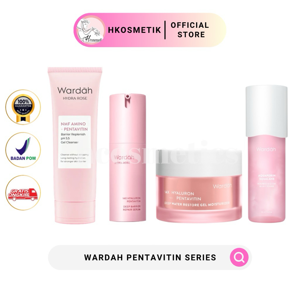 Wardah Hydra Rose 14x Hyaluron Pentavitin Deep Barrier Repain Series
