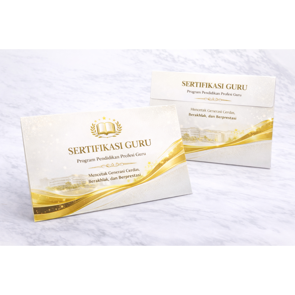 Cetak Map Sertifikat Sekolah & Instansi Full Colour Custom