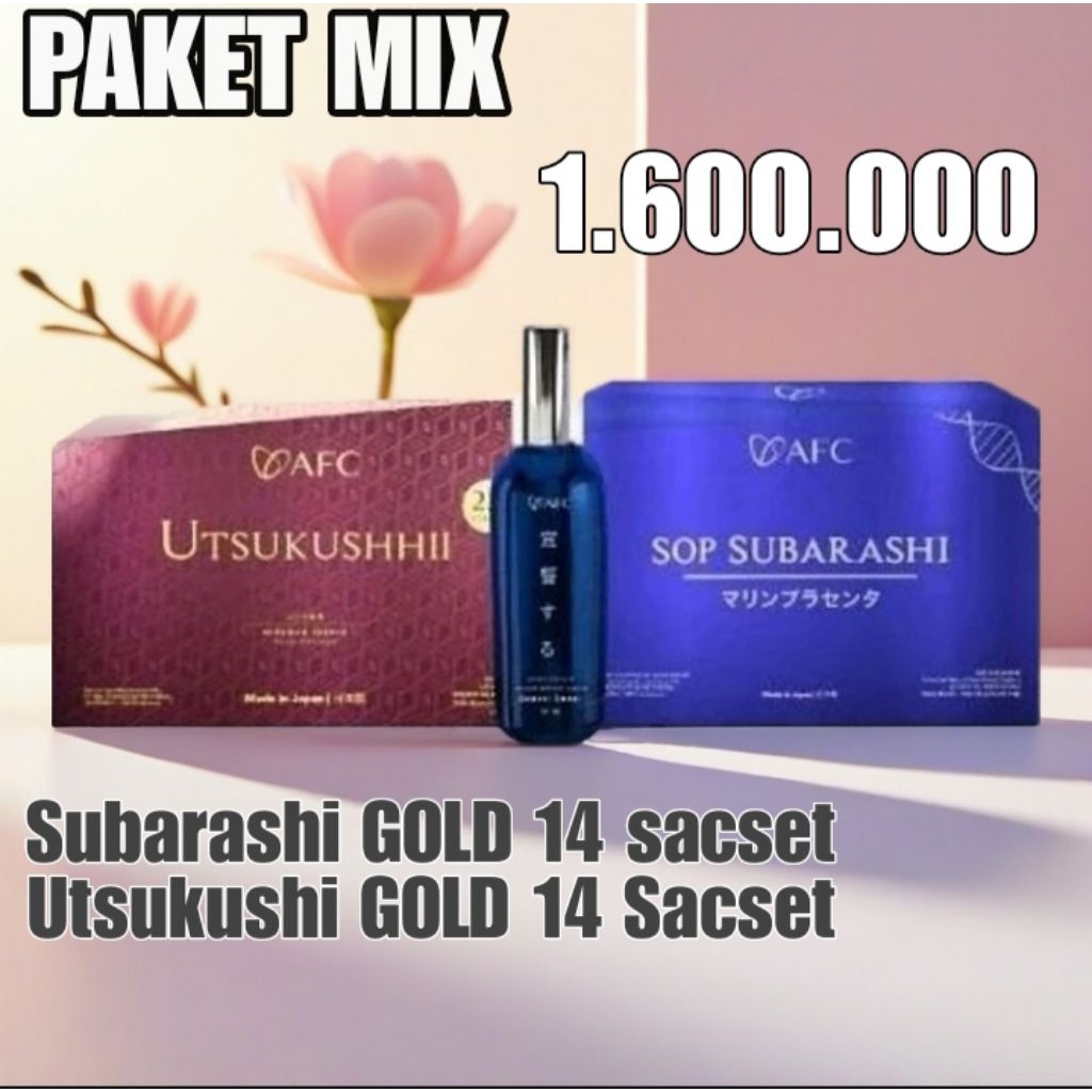 afc#subarashi#utsukushi#gold#minuman#suplemen#original#bpom
