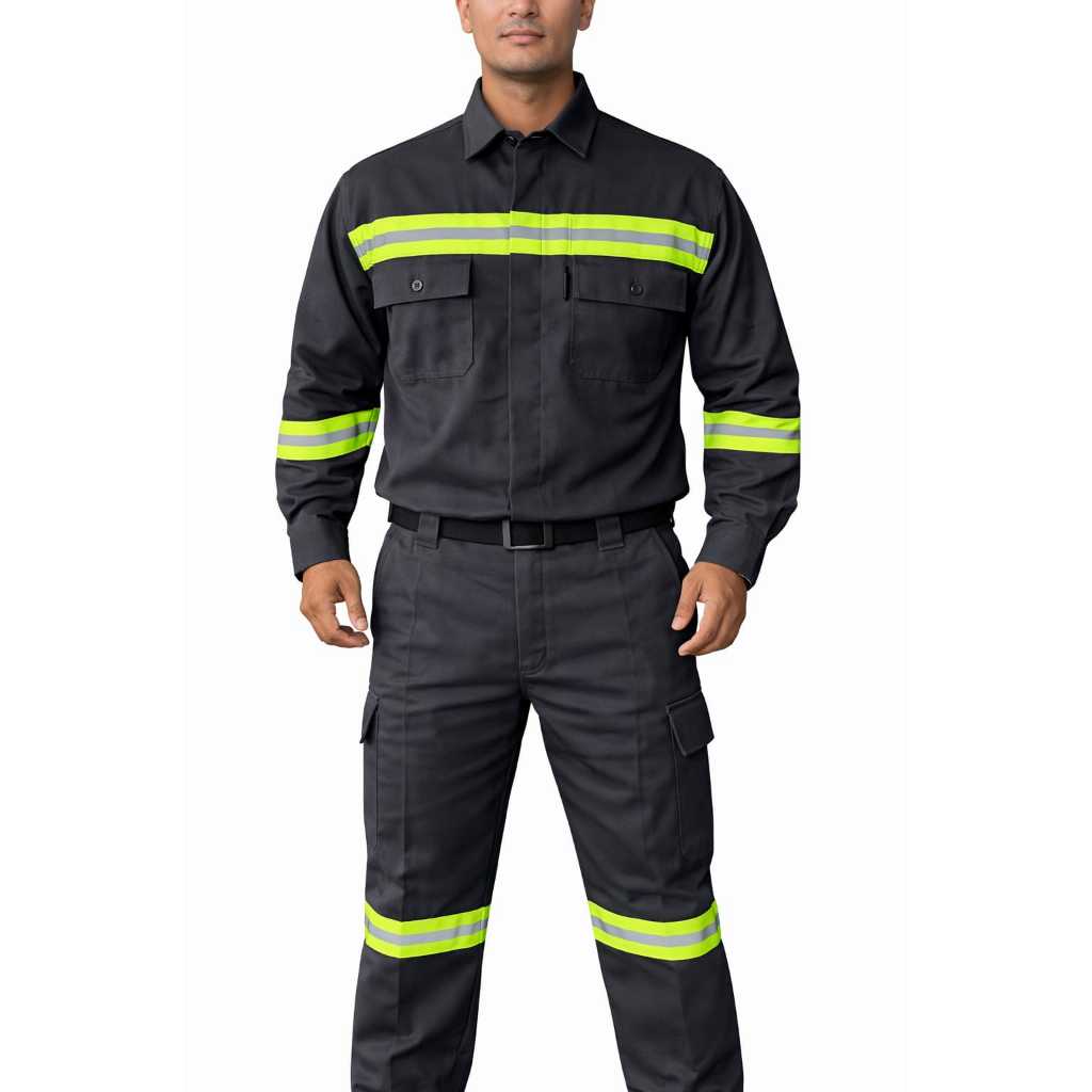 Kemeja Safety / Baju Safety Lengan Panjang / Baju Proyek Lengan Panjang / Wearpack Safety Atasan / W