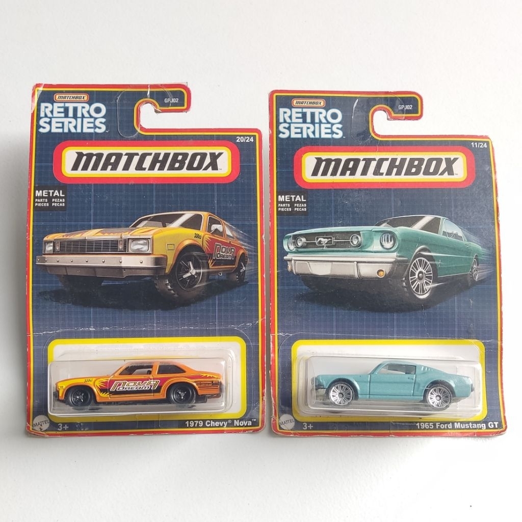 Matchbox Retro Series Chevy Nova & Ford Mustang - MBX SERIES