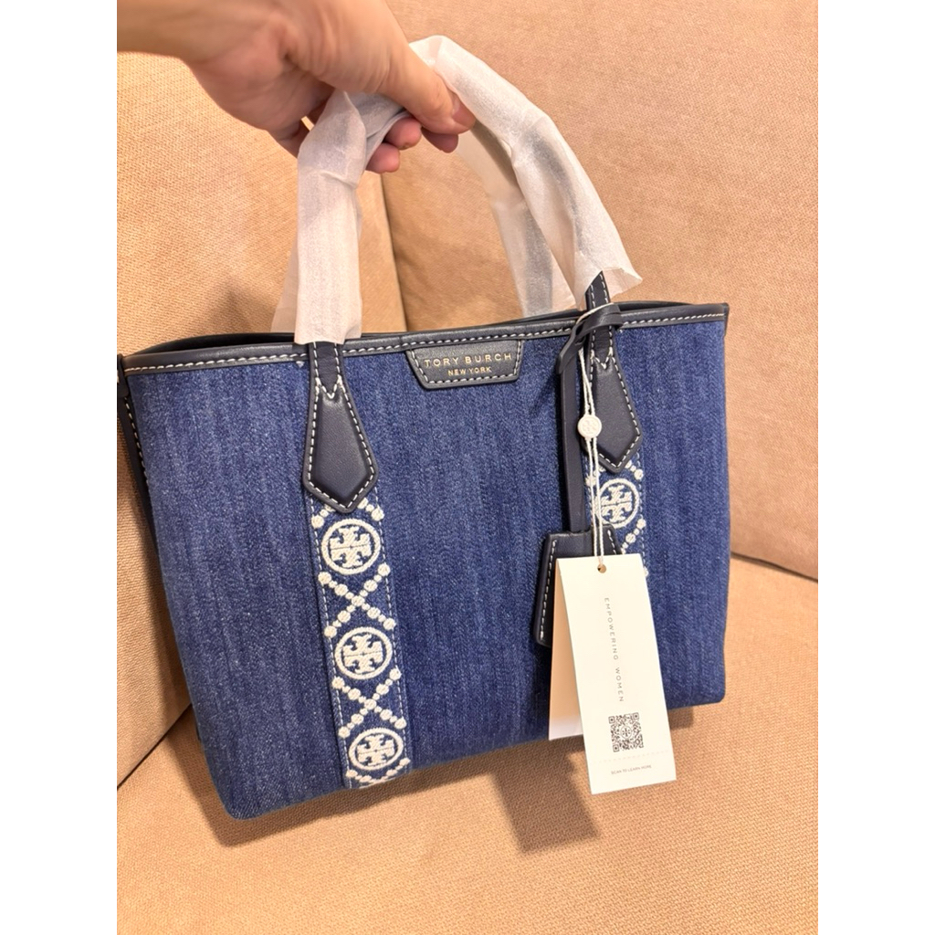 Tory Burch Perry Denim Tote Bag