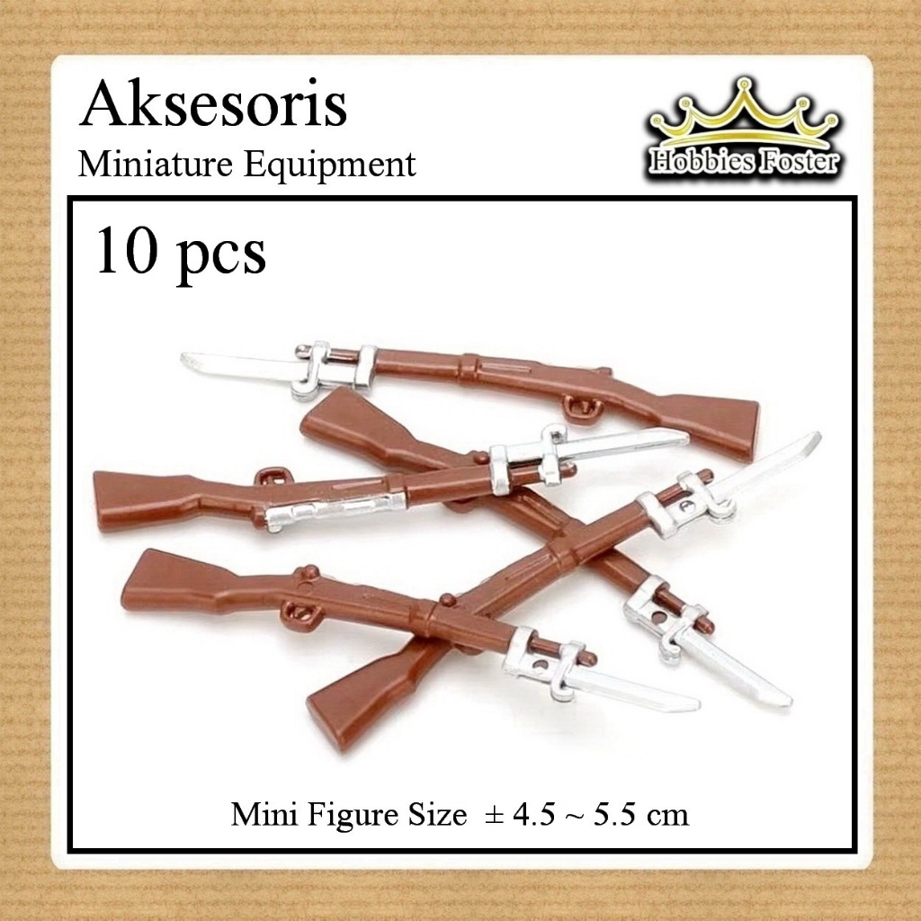 BRF Miniatur Senjata WEPO Arisaka Bayonet / 10 pcs - Aksesoris Mainan Boneka Tentara Classic WW2 WW1