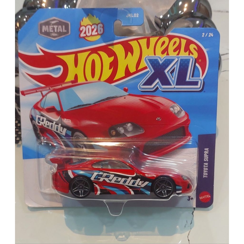 Hotwheels toyota supra mk IV mk4 skala 43 red hotwheels xl toyota supra skala 43