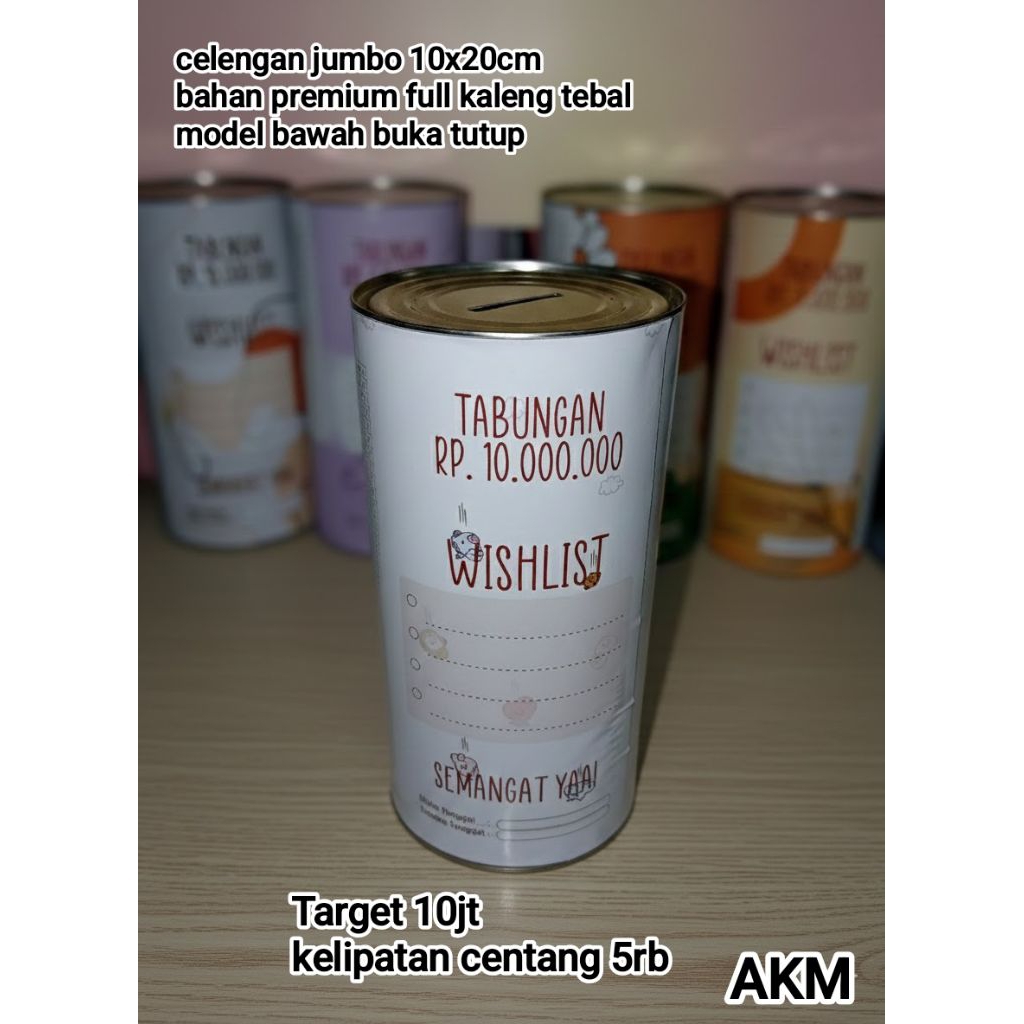 CELENGAN TARGET 10JT/5K - MURAH CELENGAN TARGET TABUNGAN VIRAL CELENGAN TARGET BUKA TUTUP CELENGAN T