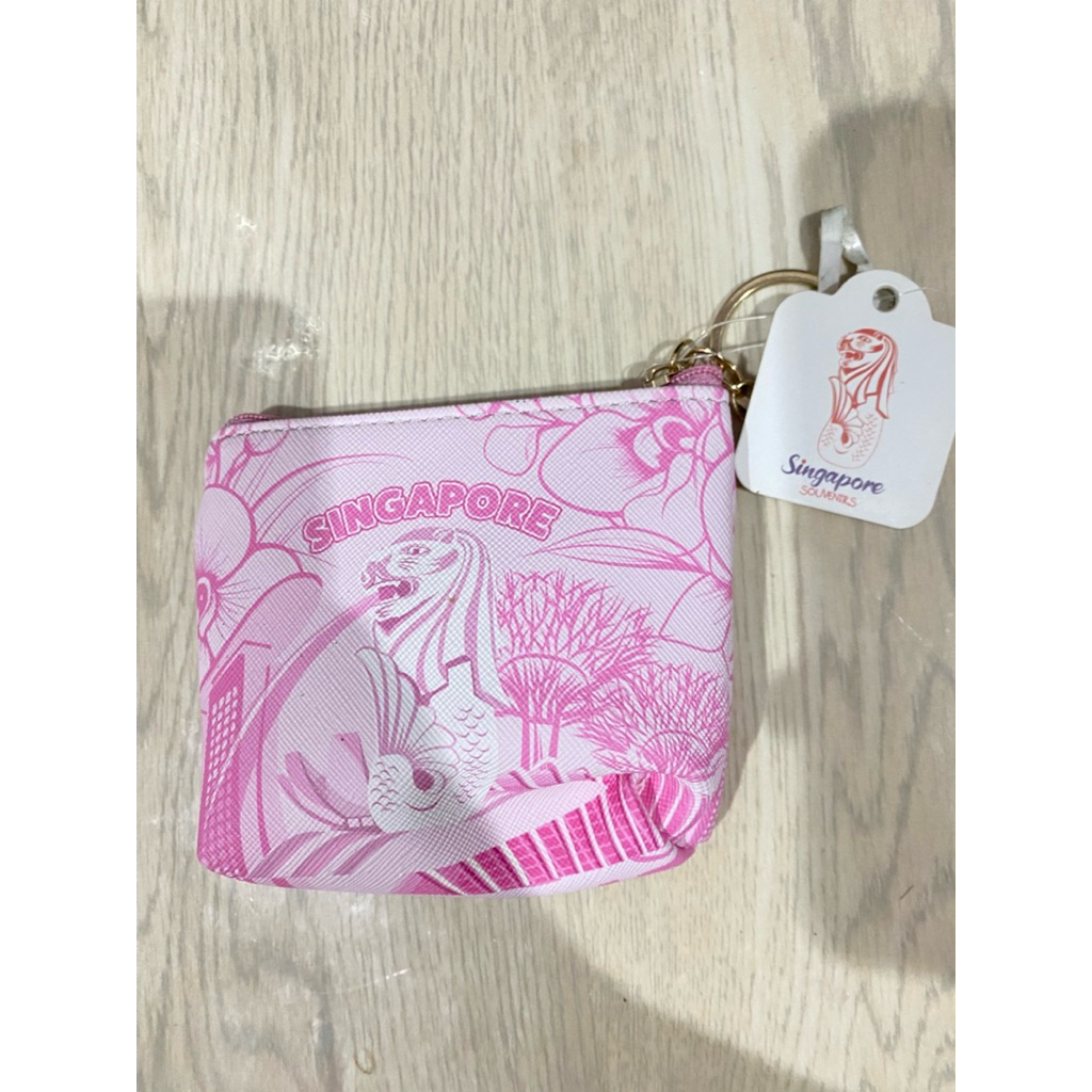 Souvenir singapura Dompet Koin Premium merlion