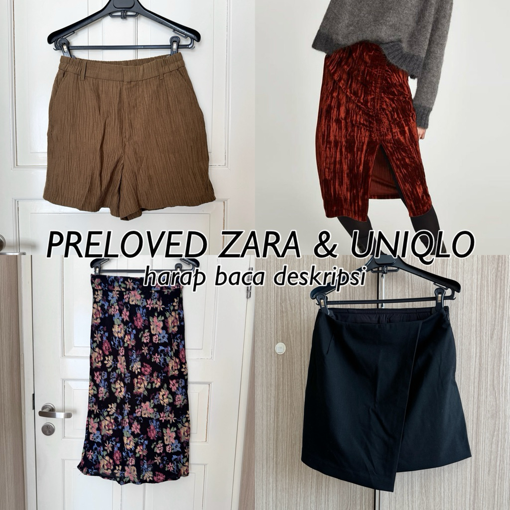 ZARA Skirt & Shorts, UNIQLO Skort - Rok Celana Wanita - preloved