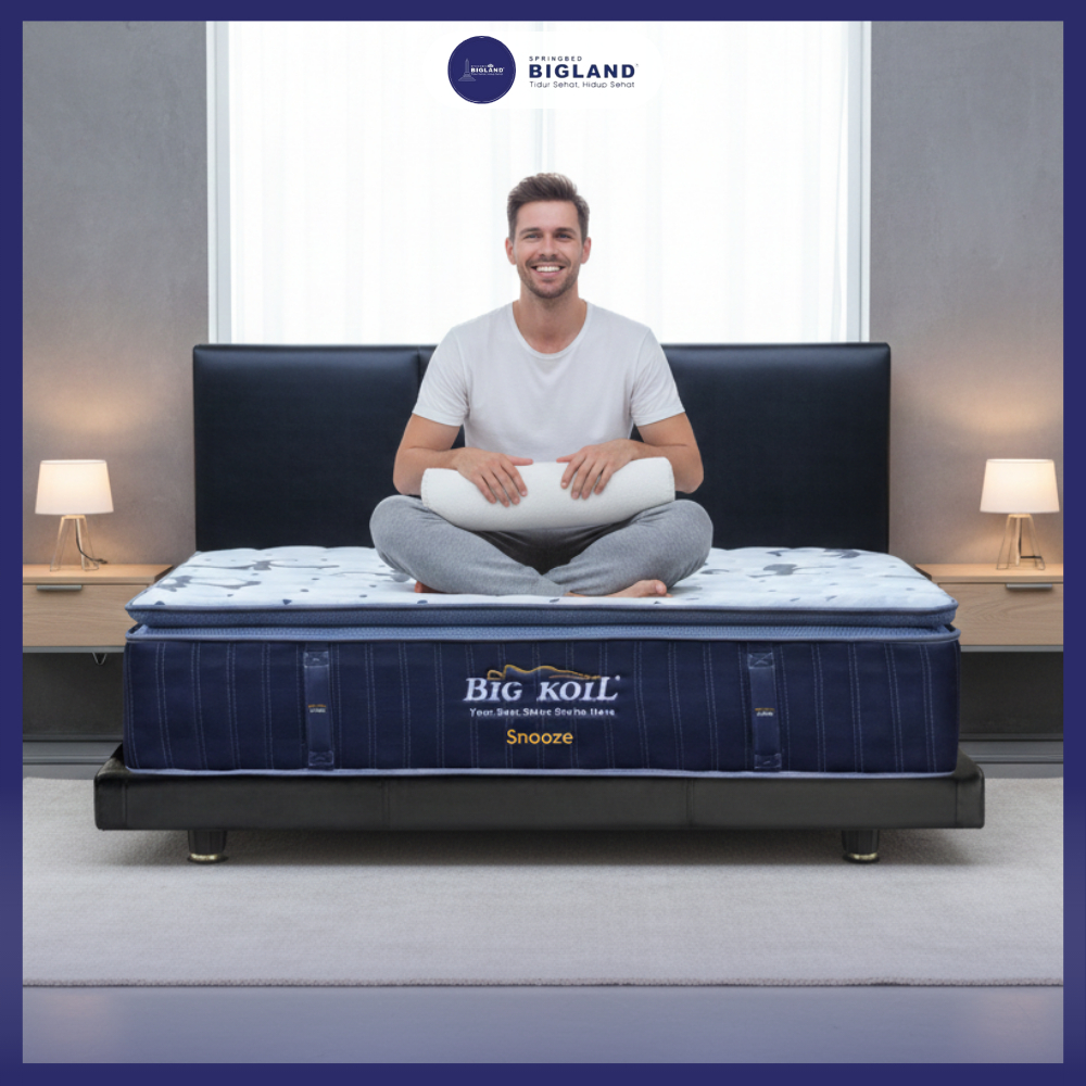 Kasur Spring bed tinggi 38 cm tipe Snooze ukuran 120x200, 140x200, 160x200, 180x200, 200x200 Bigkoil