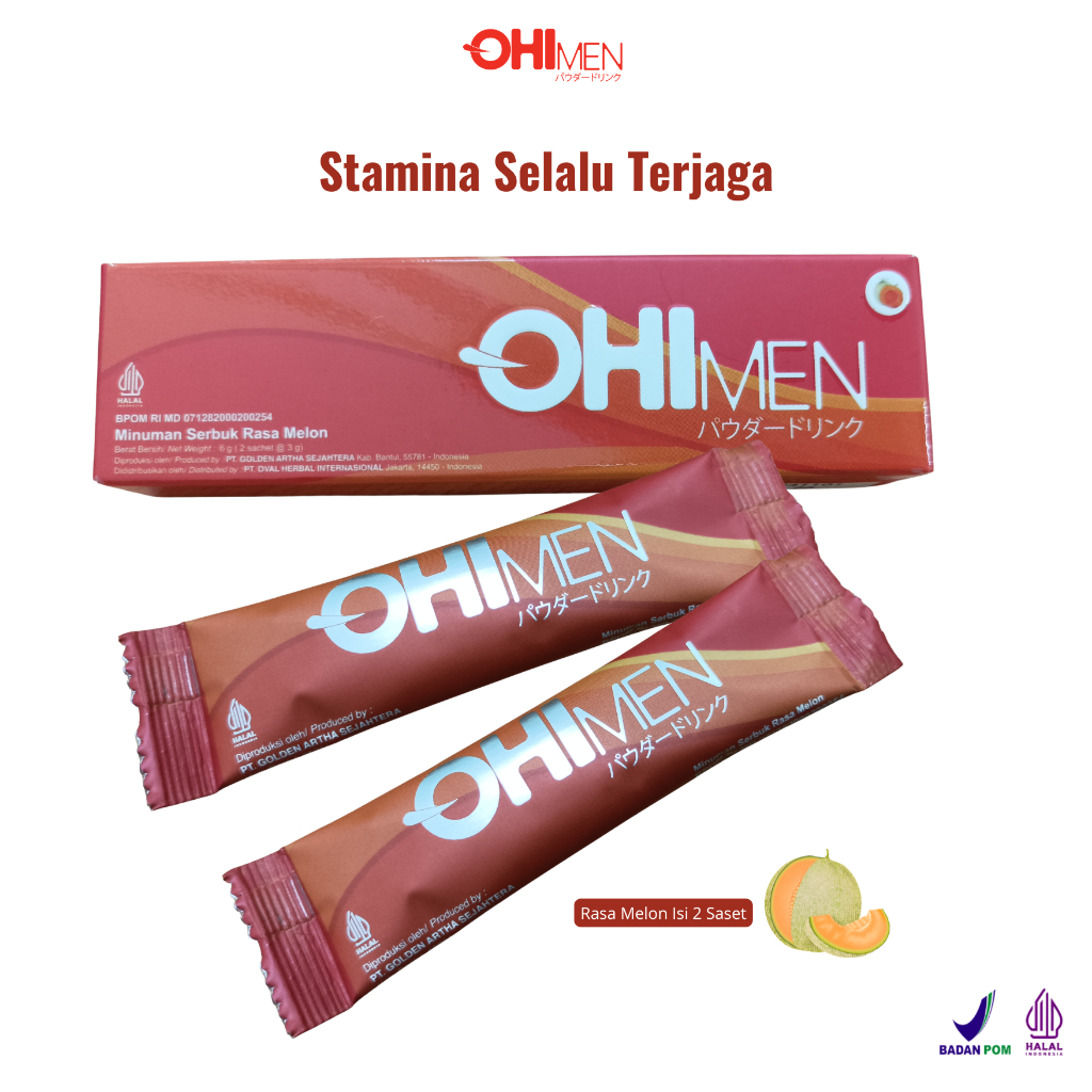 Minuman Serbuk Herbal Pria Dewasa 40+ | Membantu Menunjang Vitalitas | OHIMen | Isi 2 Saset