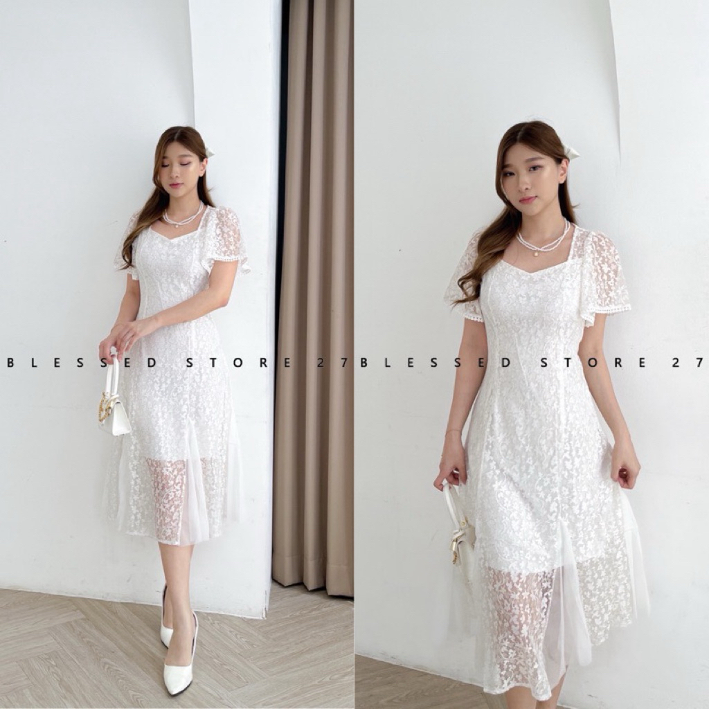 Dress putih pesta/ prewed (preloved)