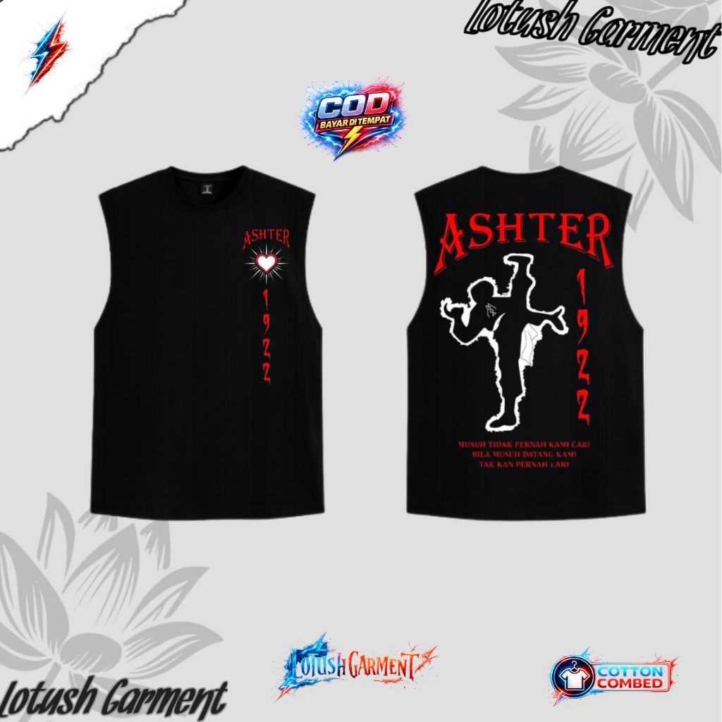 Kaos Singlet Ashter Kaos Singlet Psht Ashter Singlet Ashter- Kaos Singlet Unisexs