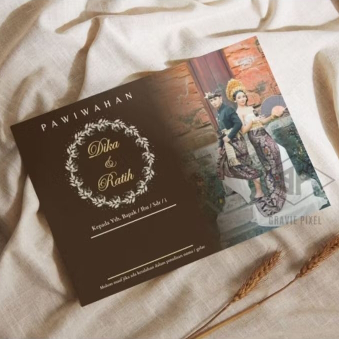 UNDANGAN CETAK KARTU PERNIKAHAN - Softcover (Artpaper 260 gsm Laminasi Doff / Glossy / Tebal / Halus