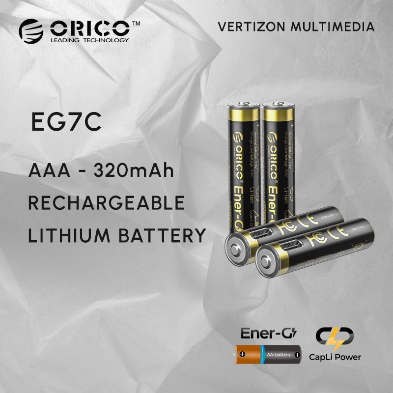 Orico EG7C AAA Rechargeable Lithium Battery 320mAh