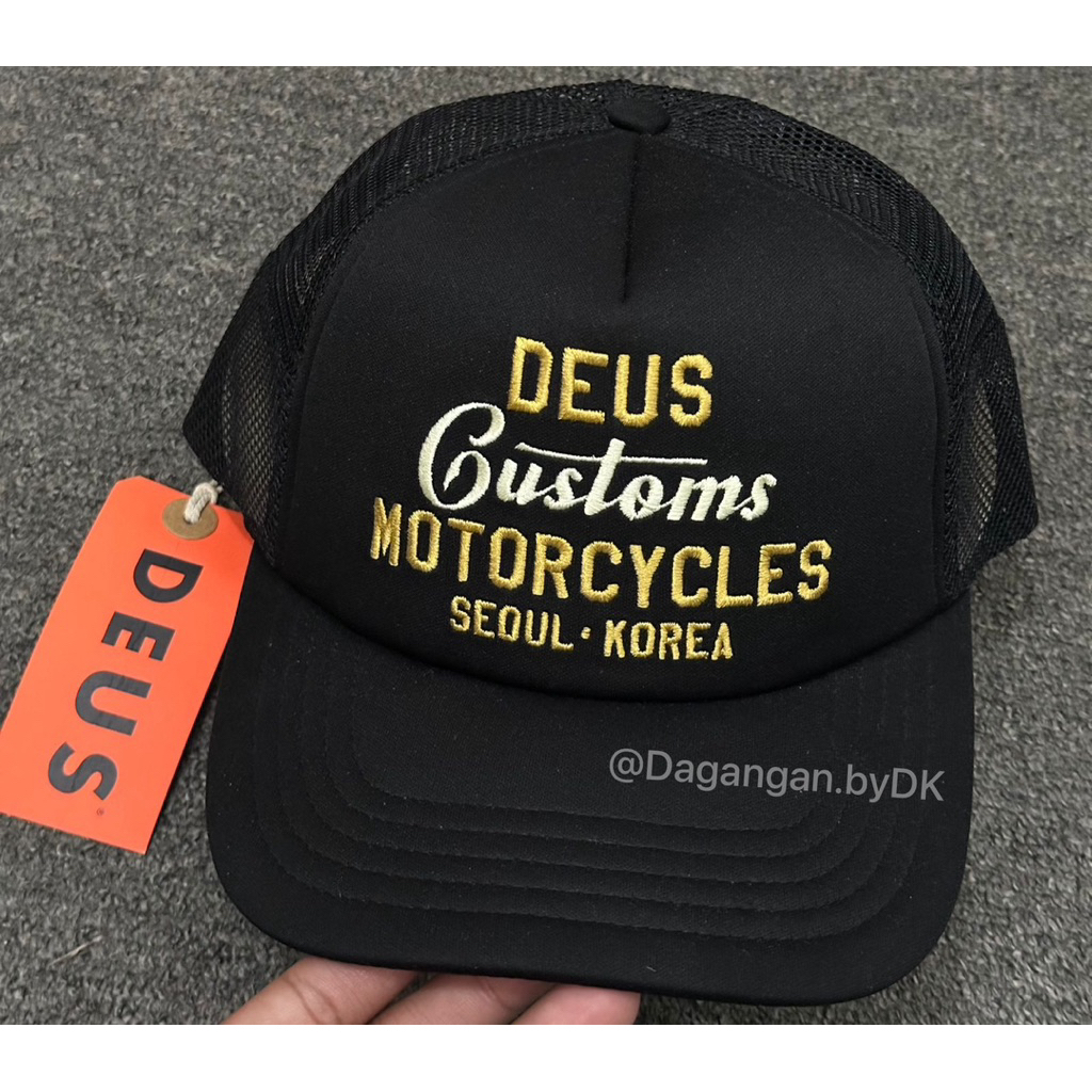 Topi Deus Ex Machina Trucker Cap Seoul Korea edition Original 100% Black