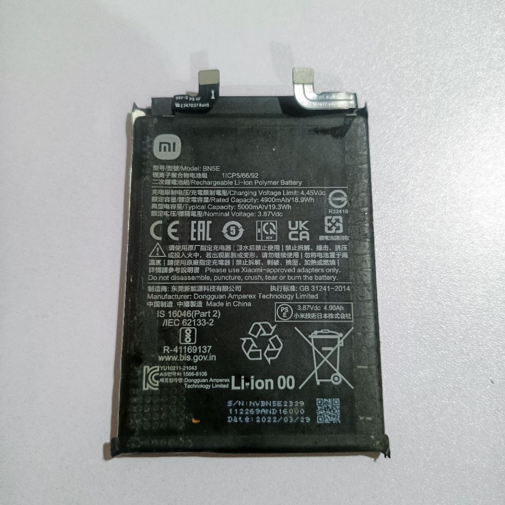 Baterai Ori BN5E For Redmi Note 11 Pro 4G Ori Copotan /Bawaan Hp
