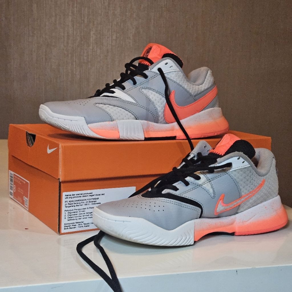 Nah iki sepatu tenis court lite 4 hot lava pink preloved tennis padel shoes second
